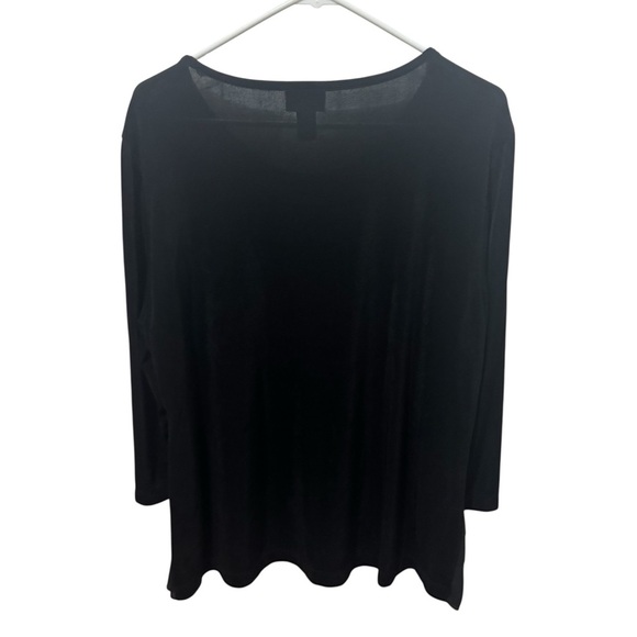 Chico’s Travelers Chiffon Textured Front Top Size XL - Picture 3 of 5